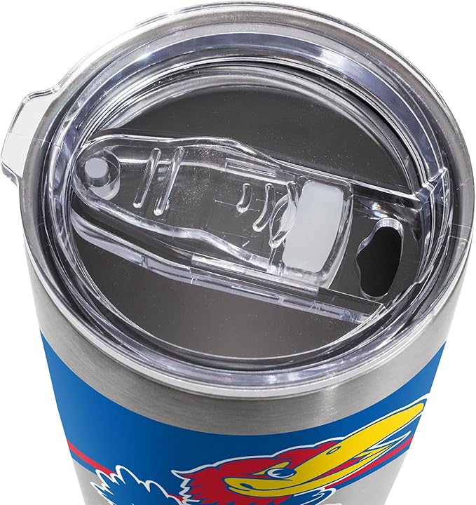 Rico Industries NCAA 20oz Stainless Steel Tumbler with Lid - Great For Coffee, Tea, Water or Cocktails
