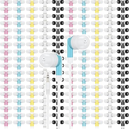 Xuhal 400 Packs Bulk Earbuds Kids Wired Headphones Colorful in Ear Earphones Classroom Buds for Smartphones Laptop School Library Students Supplies, 5 Colors