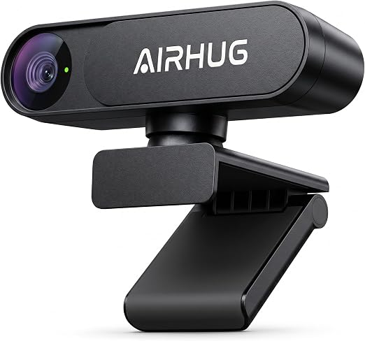 AIRHUG 4K UHD USB Webcam No Mic with Privacy Cover, USB Camera