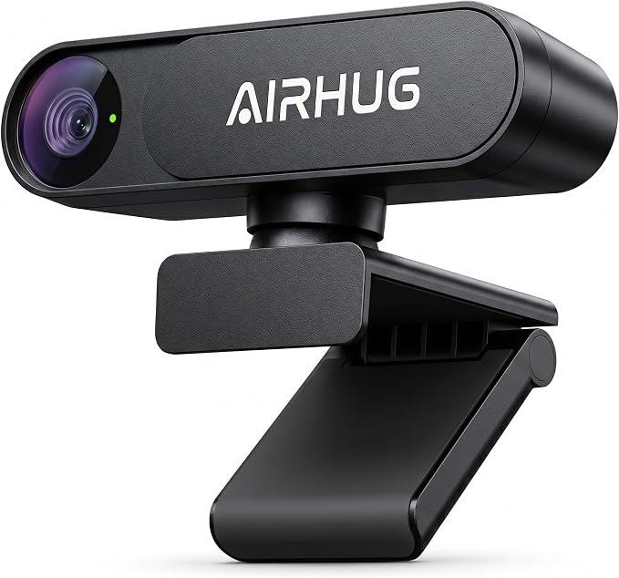 AIRHUG 4K UHD USB Webcam No Mic with Privacy Cover, USB Camera