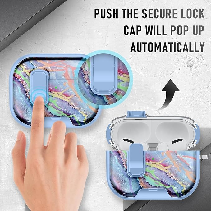 Compatible Airpods Pro 3 Case (2025) with Phone Stand & Cleaner Kit,Cute Soft Silicone Lock Clip Apple AirPods Pro 3rd Generation Case, Airpod Pro 3 Cover with Keychain for Women/Girls