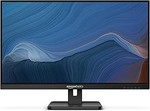 Amazon Basics 27 in IPS Monitor, Full HD 1080P, 75 Hz, Adjustable Stand, HDMI, Display Port, VGA Input, Built-in Speakers, VESA Compatible, Black - Image 1