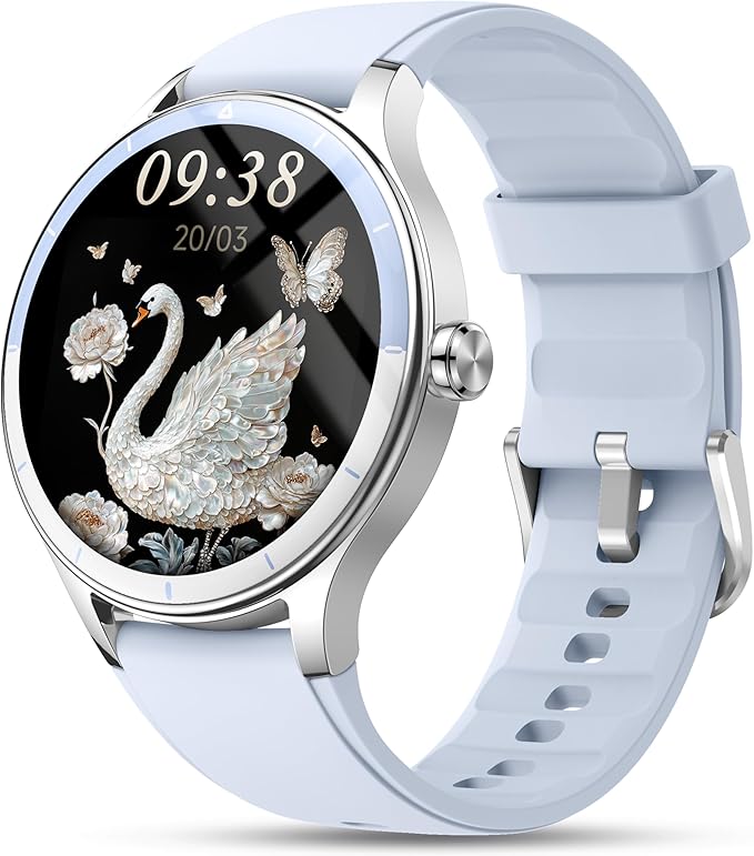 Smart Watch for Women, Ladies & Men, 1.27'' Fitness Watch [41mm case] with Call Receive/Dial, Heart Rate/Stress/Sleep Monitor, AI Voice, IP68 Waterproof Smartwatch with Calculator, Calendar, Games