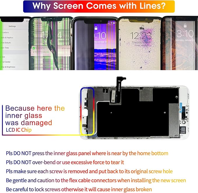 for iPhone 8 Plus Screen Replacement 5.5', 3D Touch Display Full Repair kit, Digitizer Assembly with Tools Set, Tempered Glass, Instruction