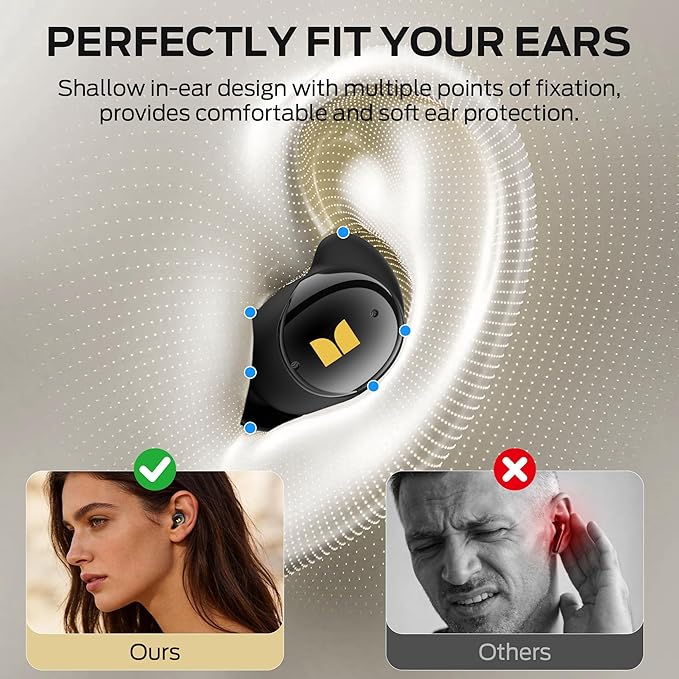Monster Sleep Ear200, Wireless in-Ear Headphones, Bluetooth 6.0 Sleep Headphones, with ANC Active Noise Cancellation Designed for Side Sleepers, 30 Hours of bass Stereo Sound.