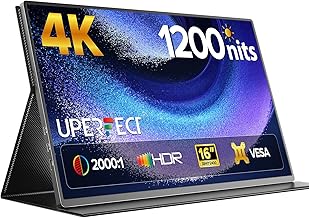 UPERFECT Portable Monitor 4K 16" 1200 Nits, 145% sRGB Laptop Monitor