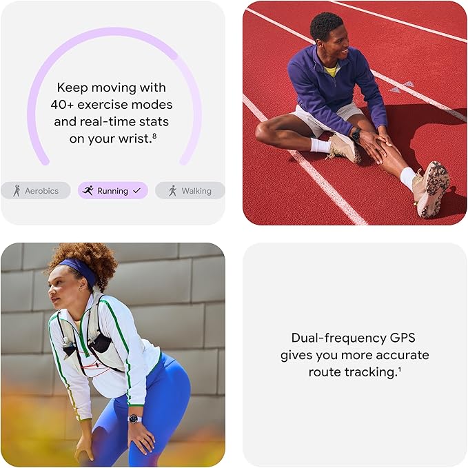 Google Pixel Watch 4 (45mm) - Android Smartwatch - Heart Rate and Sleep Tracking - 40-Hour Battery - Fitness Tracking - Google AI - Matte Black Aluminum Case - Obsidian Active Band - LTE (2025 Model)