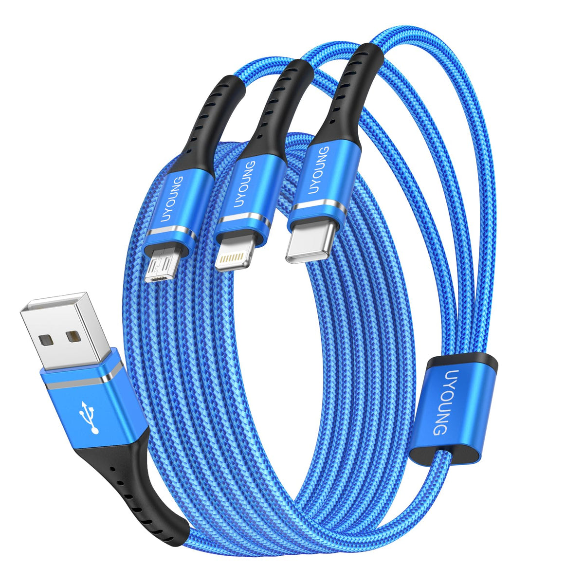 Multi Charging Cable, 3 in 1 Charger Cable Long Charging Cords 10FT 2Pack - Image 2