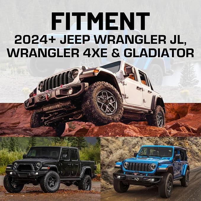 Bulletpoint Metal Dash Mount Cell Phone Holder & Action Camera Bracket Compatible with 2024+ Jeep Wrangler JL, 4xe & Gladiator Dual 20mm Ball Base (Passenger Side Spring-Loaded)