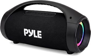 Pyle Portable Bluetooth Boombox Speaker - 100W Peak Power, 19H Battery, FM Radio, USB Playback, Aux in, TWS Pairing - Use for Home, Outdoor, Travel - LED Lights - Sturdy Carry Handle - PBTPSPWP25BK - Image 1