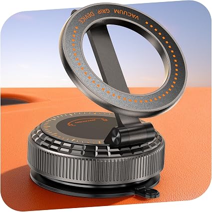 Car Phone Holder for Magsafe, [105+LBS Suction & 3800gf Magnetic]