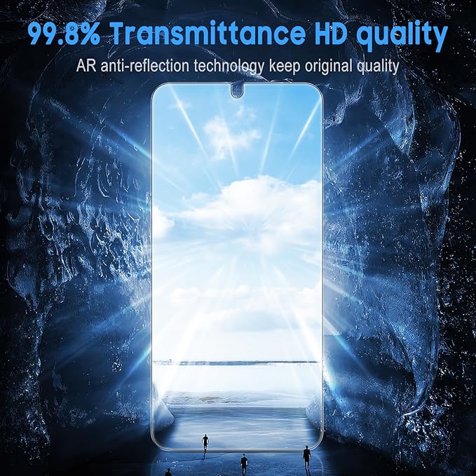 Uyiton UnBreak-Glass for Samsung Galaxy S24+ Plus/S25+ Plus Privacy Screen Protector, [Ultrasonic Fingerprint Support][Auto-Alignment Frame] Scratch-Resistant Bubble-Free Tempered Glass -2 Pack