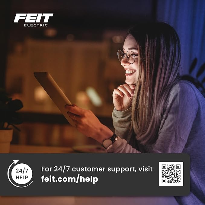 Feit Electric Indoor Security Camera with Motion Detection, 30ft. Night Vision, 360° Adjustable Head, 2.4GHz WiFi, 2-Way Audio, 1080p HD, Works with Alexa & Google Asst, Plug-in, White - CAM1/WIFI
