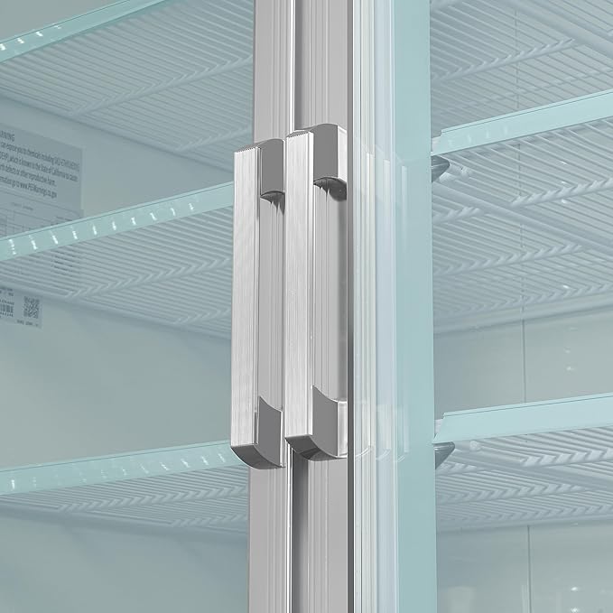 KoolMore MDF-3GD-52C-WH 80 in. Commercial Three Glass Door Display Upright Freezer Merchandiser in White 52 Cu. Ft