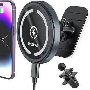 OHLPRO for MagSafe Car Mount Charger iPhone 15W Wireless Car Charger