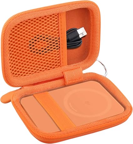khanka Case for Anker Nano Magsafe PowerBank Ultra-Slim 5000Mah,Orange