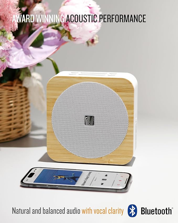 Soundfreaq Sound Spot II SFQ-18: Portable Bluetooth Speaker with Powerful Bass, Nature Sounds, Ambient Light, and Speakerphone (White)