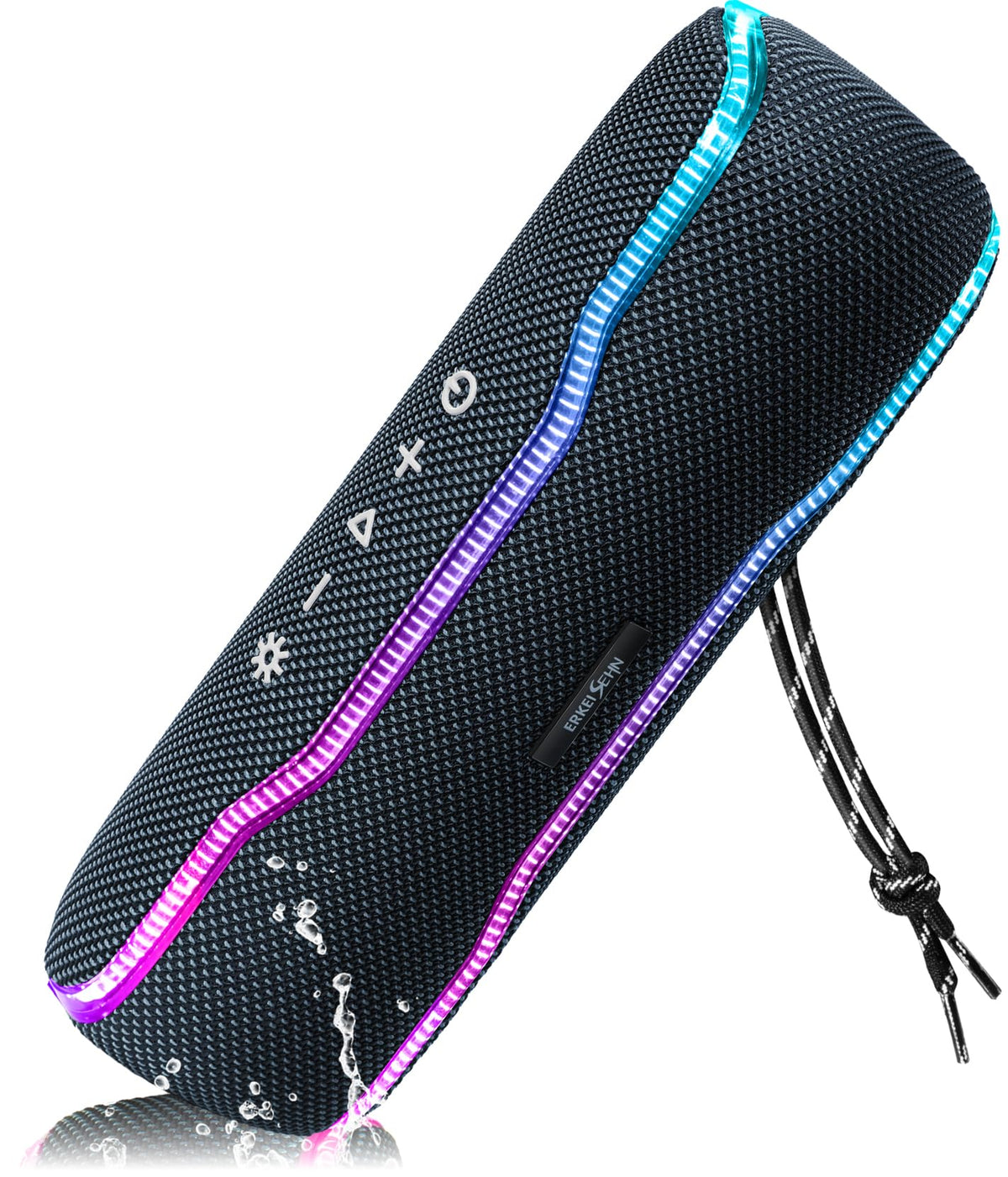 Bluetooth Speaker, IPX7 Waterproof, 50W Peak/25W RMS, Matte Black - Image 1