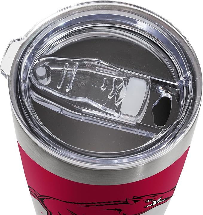 Rico Industries NCAA 20oz Stainless Steel Tumbler with Lid - Great For Coffee, Tea, Water or Cocktails