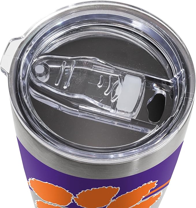 Rico Industries NCAA 20oz Stainless Steel Tumbler with Lid - Great For Coffee, Tea, Water or Cocktails