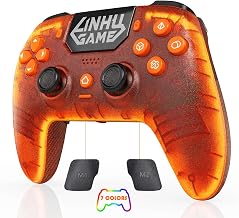 citnh Wireless Controller for PS5/Slim/Pro/PC-Transparent Orange - Image 1