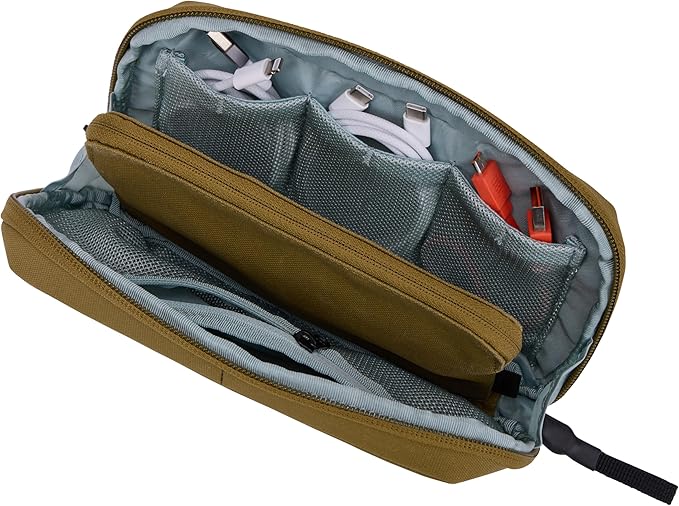 Thule Aion Travel Organizer - 2-in-1 Pouch Includes Travel Wallet and Electronics Bag - RFID Blocking Zipper Pouch - Internal Pockets to Stay Organized - 100% Recycled Waxed PFC-Free Fabric