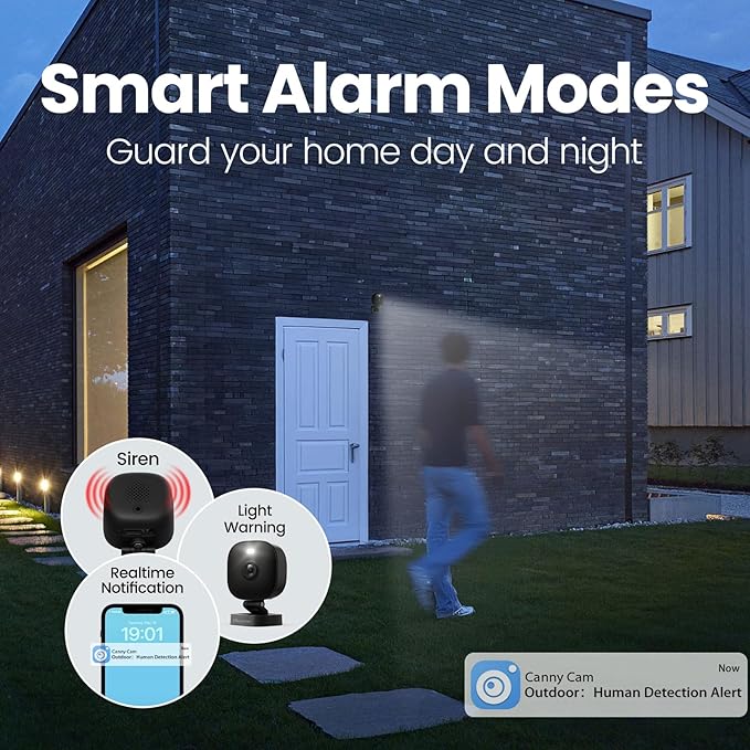 Vimtag Security Camera Outdoor 2.5K, 2.4G/5G Smart Wi-Fi Cameras for Home Security with Color Night Vision, Motion Activated Spotlight/Siren, IP66,2-Way Audio, Support Cloud/216G SD Card Storage,Wired