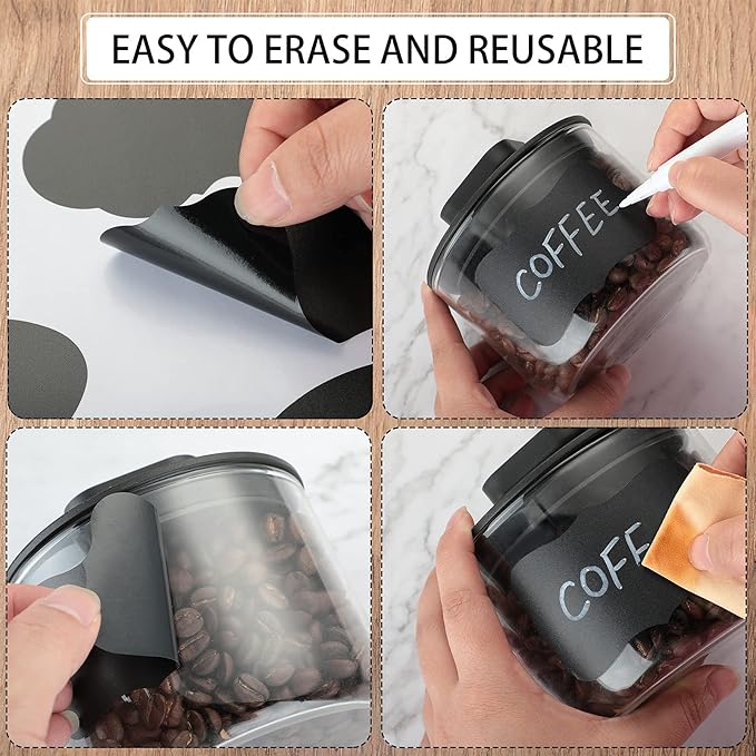 Chinco 25 Pieces Basket Labels Clips Removable Bin Tags Includes 18 Kitchen Bin Label Holders PVC Clip Basket Tags with 2 Chalk Markers and 5 Sheets Chalkboard Tags for Organization(White Board)