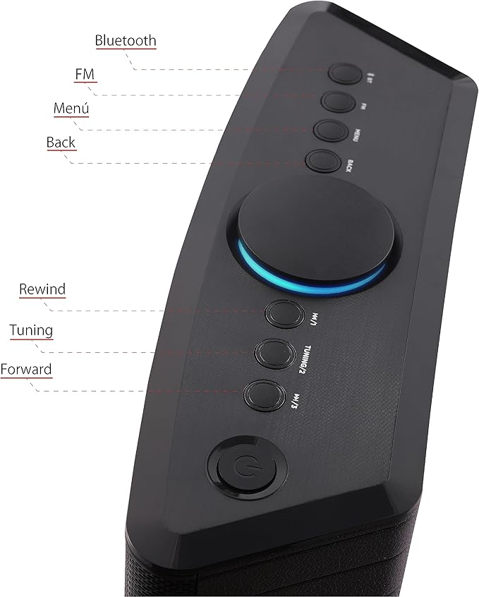 Aiwa Wireless Speaker - Unleash Powerful Sound and Versatile Connectivity - Experience Bluetooth Freedom, FM Radio, Clock, 20W RMS, LCD Display, and Alarm Clock Functionality