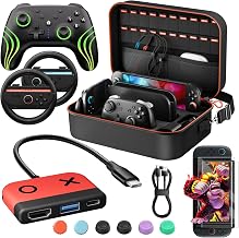 Switch 2 Pro Controller & TV Dock Accessories Bundle 14-in-1, Essential Kit - Image 1