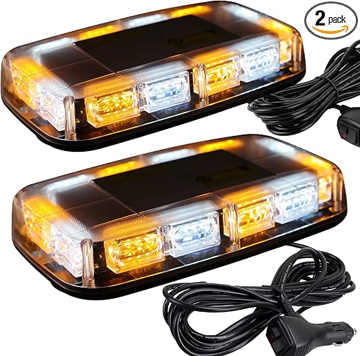 ASPL 2pcs 48LED Roof Top Strobe Lights with Magnetic Base