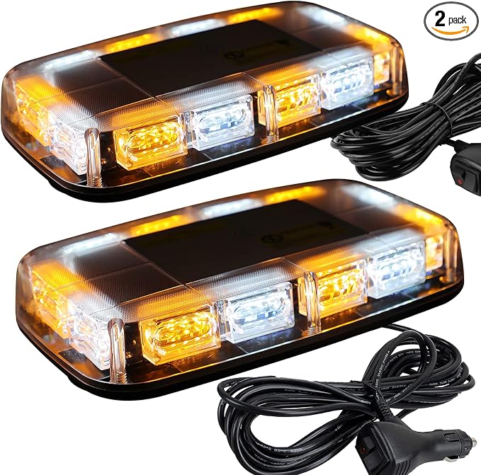 ASPL 2pcs 48LED Roof Top Strobe Lights with Magnetic Base