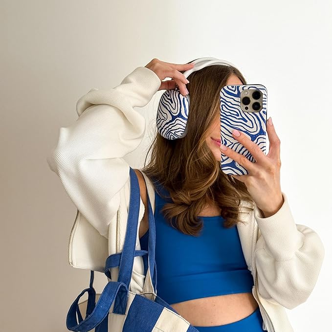 BURGA Phone Case for iPhone 15 - Cute, Trendy, Aesthetic, Pattern Phone Cover, Hard Shell Protection - fits Apple iPhone 15 Case for Women and Men