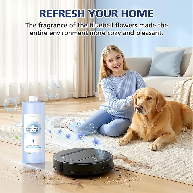 Multi-Surface Floor Cleaning Solution Compatible with ECOVACS DEEBOT X11 OmniCyclone / X9 PRO OMNI / T80 OMNI / T50 PRO OMNI / N30 Series / N20 Series, 1L