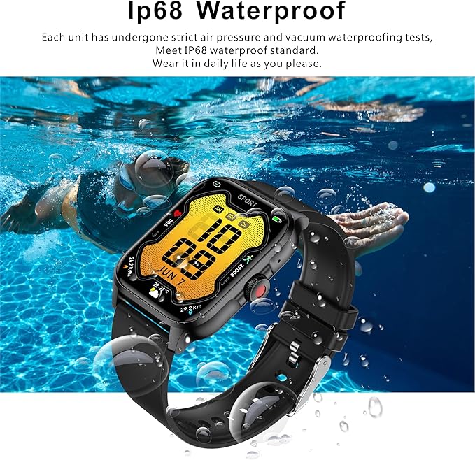 Smart Watch for Men Women(Answer/Make Call), 2025 New Smartwatch 1.85" HD Fitness Watch with 100+ Sport Modes, Heart Rate, Sleep Monitor, Pedometer, IP68 Waterproof Activity Tracker for Android iOS