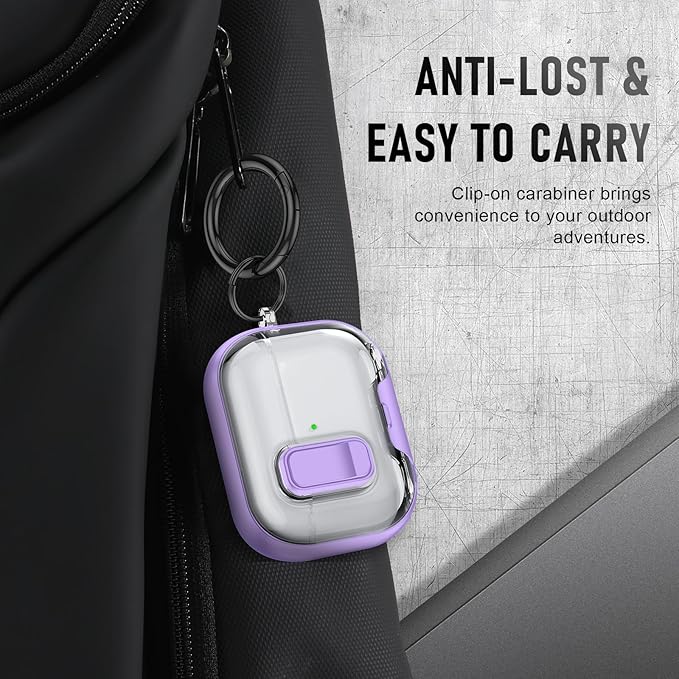 for AirPods Pro 3 Case (2025) with Phone Stand & Cleaner Kit, Cute Soft Silicone Cover for AirPods Pro 3rd Genera case with Keychain for Women Men with Keychain for Airpod Pro case(2025) Light Purple