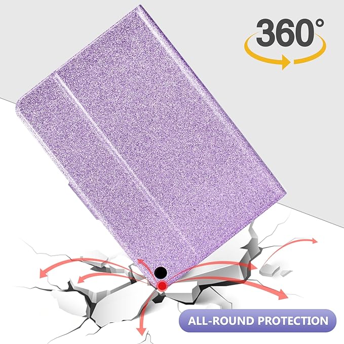 Dteck for Fire Max 11 Tablet Case 13th Generation 2023 11", PU Leather Protective Fold Stand Case with Auto Sleep Wake, Adjustable Viewing Angles, 3 Card Slots, Slim Thin Classic Folio Case, Purple