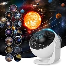 Galaxy Projector Pro for Bedroom, 13 in 1 Planetarium Star Projector with Solar System & Constellation, Night Light for Ceiling - 360° Rotating with Timer, Adjustable Knob, Kids Adults Room Decor - Image 1