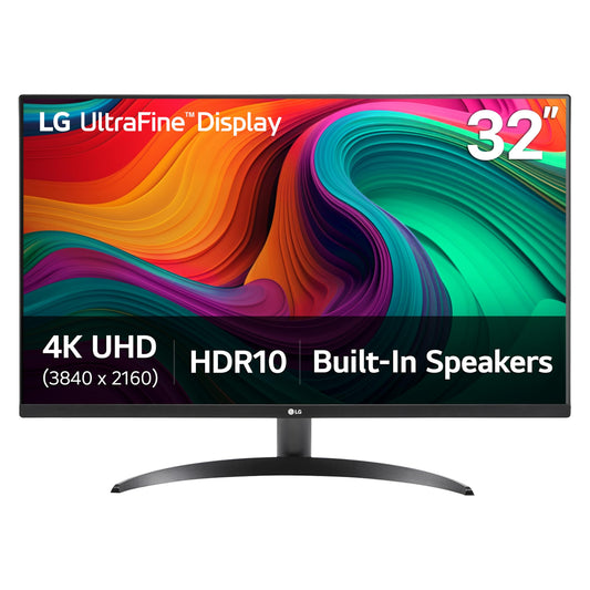 LG 32UR500K-B Ultrafine 32-inch 4K UHD (3840x2160) Computer Monitor HDR10 Built-in Speaker x2 OnScreen Control Reader Mode Flicker Safe Borderless Design HDMIx2 DisplayPort Black