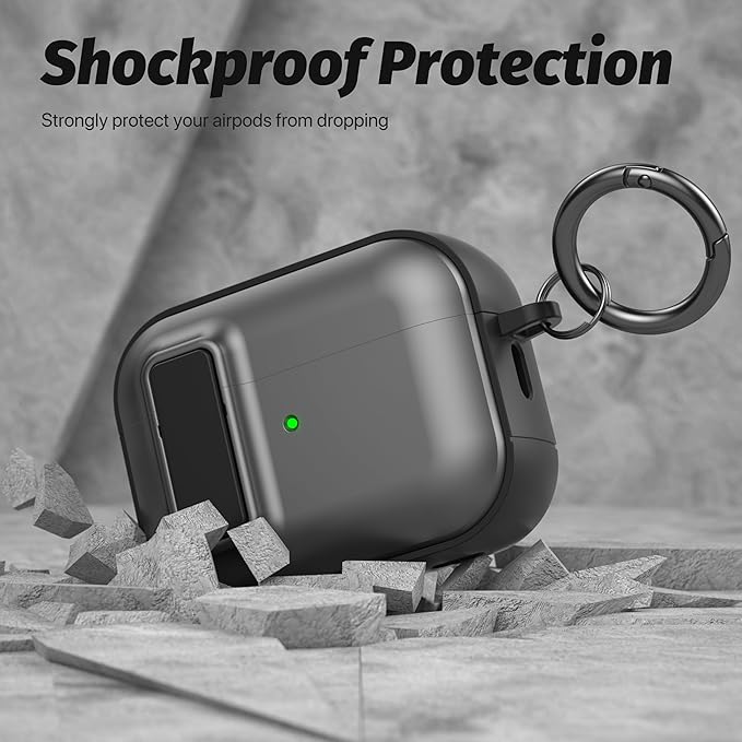 Valkit Compatible Airpods Pro 2nd/1st Generation Case with Cleaner Kit, Secure Lock Airpods Pro 2 Case Cover Magnetic Ready, Shockproof Protective Case for Airpods Pro 2nd/1st Gen(2023/2022/2019)