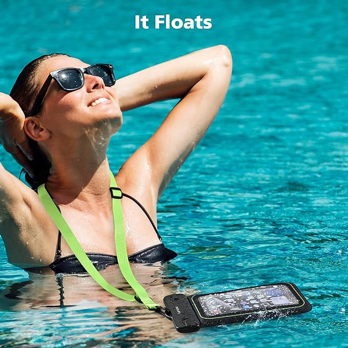 Waterproof Phone Pouch Case Floating, Waterproof Cell Phone Lanyard Bag/Holder for iPhone, Samsung Galaxy, Pixel, Universal Dry Bag for Travel, Beach, Shower, Pool, Kayaking,Snorkeling-2 Pack