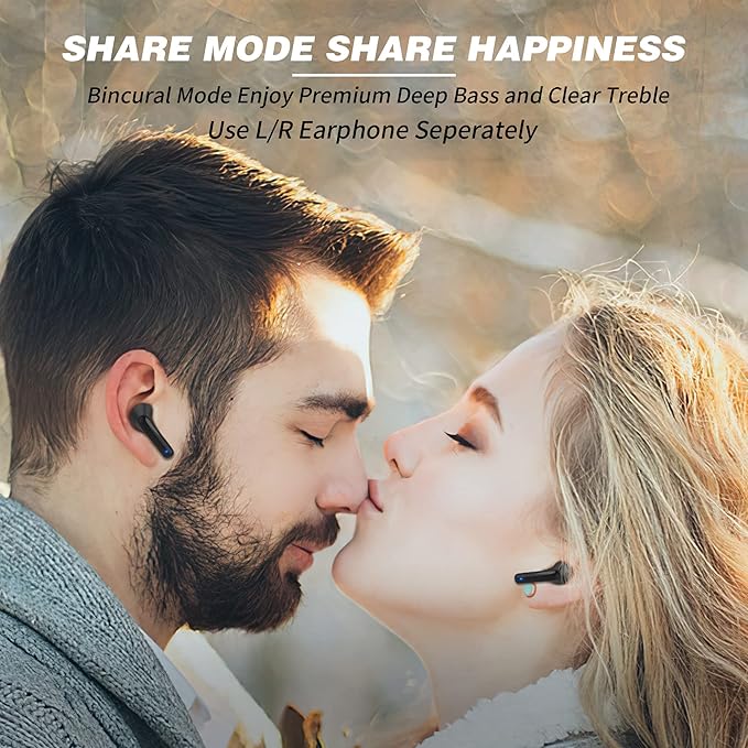 Wireless Earbuds Bluetooth, 2024 New Kids Wireless Earbuds Noise Reduce Bluetooth 5.1 Waterproof Sport TWS Stereo Headphones with Built-in Mic for iOS/pad/Phone.