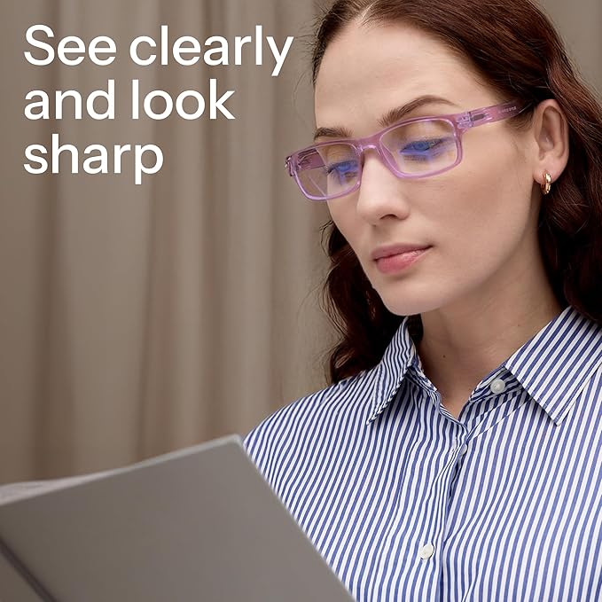Gaoye Reading Glasses Blue Light Blocking, Spring Hinge Readers for Women Anti Glare Filter Lightweight Eyeglasses (5-Pack Mix Color 2, 1.5)