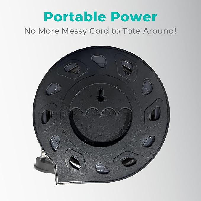 KMC 5-Outlet USB-C PD Surge Twist Retractable Power Strip Cord Reel, 2 USB-A & 1 USB-C Power Delivery, 735J Surge Protector, 8ft Retractable Extension Cord, 3-Prong Flat Plug, UL/ETL Certified, Gray