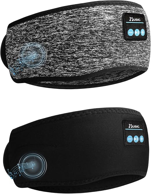 Hook-and-Loop Adjustable Bluetooth Sleeping Headphones Headband