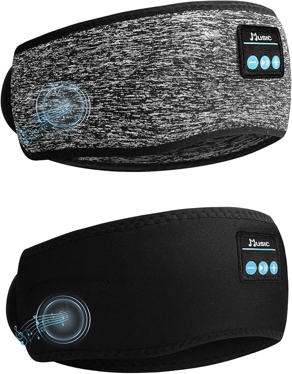 Hook-and-Loop Adjustable Bluetooth Sleeping Headphones Headband