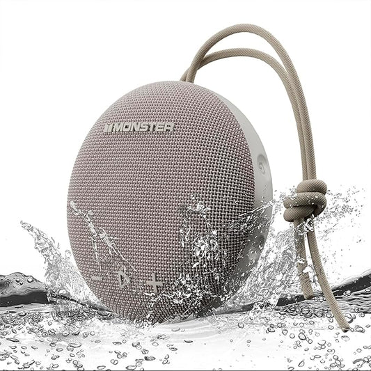 Monster Bluetooth Speaker, IPX8 Shower Speaker Waterproof, Bluetooth 5.4 with Loud HD Sound and Robust Bass, Extra Long Playtime Punchy, for Home, Beaches Portable Wireless Outdoor Speakers