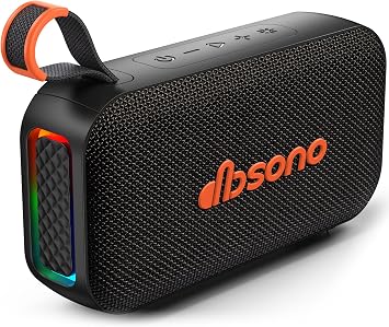 dbsono Bluetooth Speaker, 20W Stereo Sound, 30H Playtime, IPX5, Black