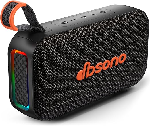 dbsono Bluetooth Speaker, 20W Stereo Sound, 30H Playtime, IPX5, Black