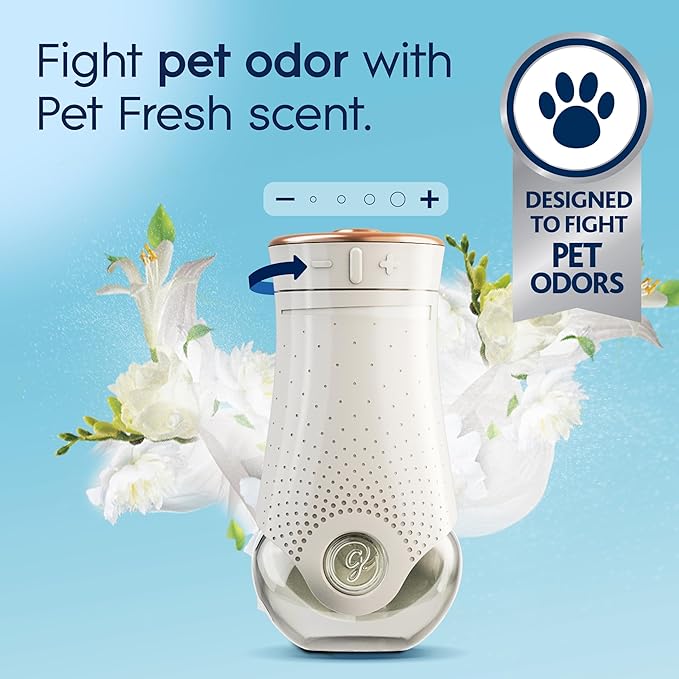 Glade PlugIns Refills Air Freshener, Pet Fresh Scent, Scented and Essential Oils for Home and Bathroom, 0.67 Fl Oz, 2 Count